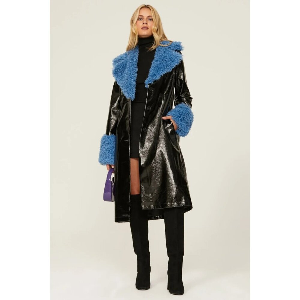 Love, Whit by Whitney Port Sherpa Collar Coat Size M